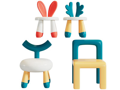 现代儿童卡通椅子、儿童椅