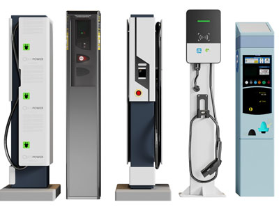 现代新能源汽车充电桩、汽车直流电充电站3d模型 现代新能源汽车充电桩、汽车直流电充电站