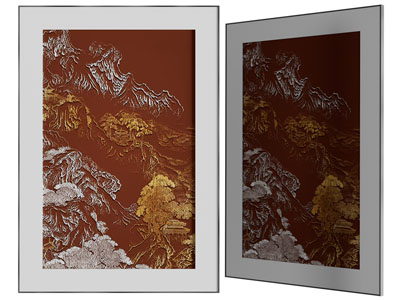 新中式山脉装饰挂画3d模型 新中式山脉装饰挂画