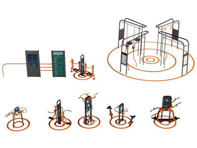 现代举重器、智能健身器材3d模型 现代举重器、智能健身器材