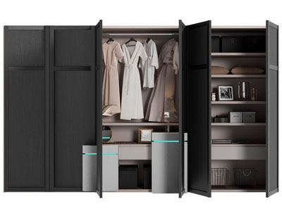 现代实木衣柜3d模型 现代实木衣柜