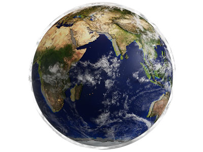 现代地球墙饰挂件