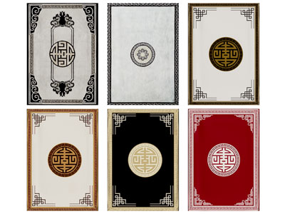 新中式长方形地毯3d模型 新中式长方形地毯