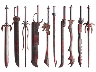 现代游戏道具 刀剑武器3d模型 现代游戏道具 刀剑武器