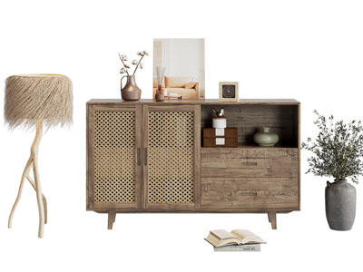 侘寂风玄关柜、边柜