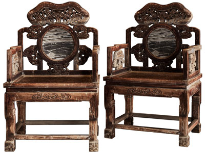 中式古典实木扶手椅子