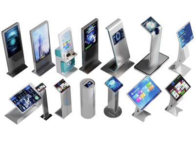 现代触屏问询一体机、查询机、排号机3d模型 现代触屏问询一体机、查询机、排号机