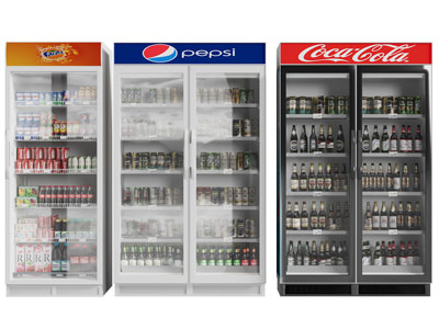 现代商用饮料保鲜柜、冰柜3d模型 现代商用饮料保鲜柜、冰柜