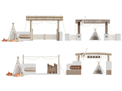现代露营营地大门