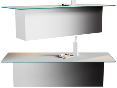 现代杂志、雕塑摆件组合