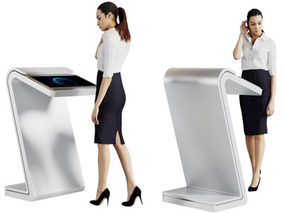 现代查询一体机、操作台3d模型 现代查询一体机、操作台