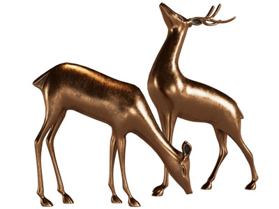 现代金属小鹿雕塑雕刻摆件3d模型 现代金属小鹿雕塑雕刻摆件