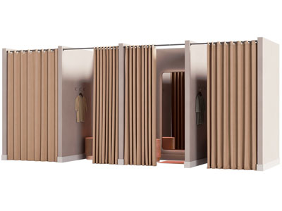 现代超市试衣间 更衣室 拉帘3d模型 现代超市试衣间 更衣室 拉帘