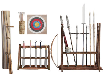 新中式武器 刀剑 枪 箭靶体育设备3d模型 新中式武器 刀剑 枪 箭靶体育设备