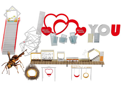 现代美陈、爱情网红打卡区