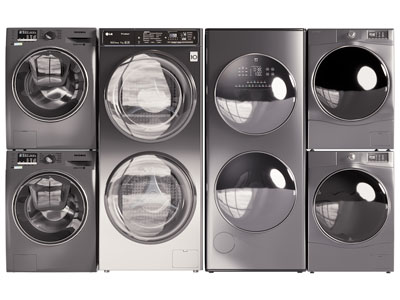现代滚筒洗衣机、烘干机3d模型 现代滚筒洗衣机、烘干机