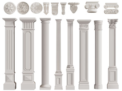 欧式方形 圆形雕花罗马柱子 柱托3d模型 欧式方形 圆形雕花罗马柱子 柱托