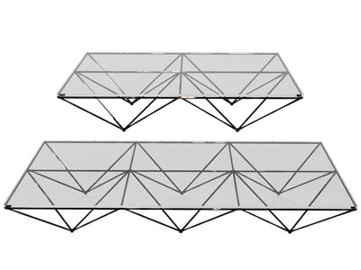 现代长方形玻璃茶几3d模型 现代长方形玻璃茶几