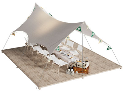 现代户外营地、可折叠桌椅组合