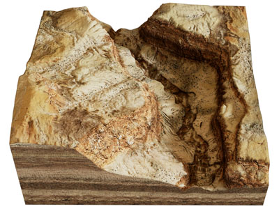 现代岩石山、山体、山形