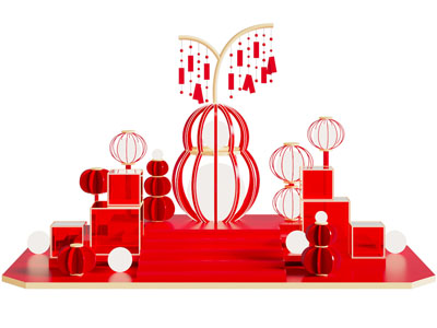 新中式节日美陈