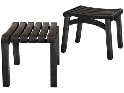 现代实木栅格方凳子