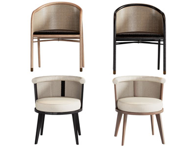 侘寂风休闲椅子 餐椅