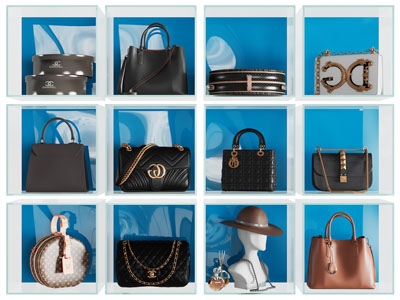 现代女士手提包展柜