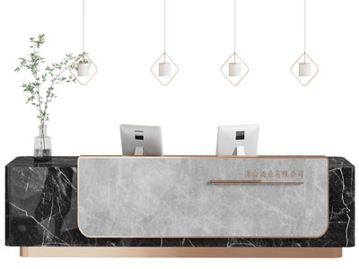 现代轻奢前台接待台