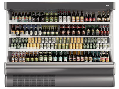 现代超市便利店啤酒货架 冷藏柜 展柜 冰箱