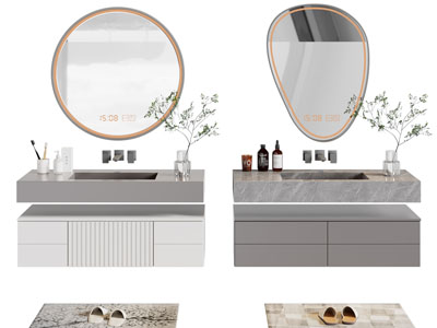 现代洗手台 洗手池 浴室柜