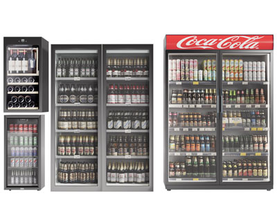 现代玻璃柜门的饮料冷藏柜 冰柜 冰箱3d模型 现代玻璃柜门的饮料冷藏柜 冰柜 冰箱