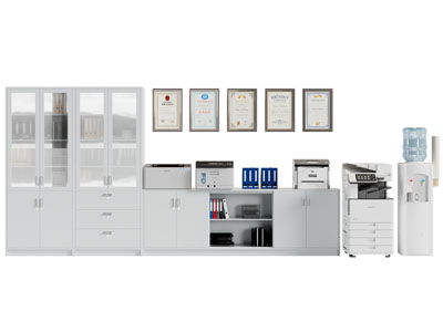 现代文件收纳柜 打印机 办公电器 饮水机3d模型 现代文件收纳柜 打印机 办公电器 饮水机