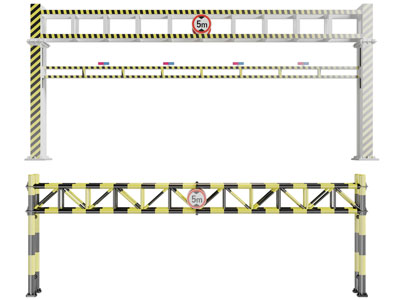 现代限高杆3d模型 现代限高杆