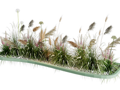 现代花坛花草植物景观园艺小品