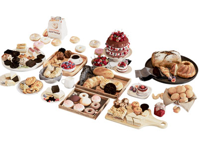 现代面包 奶油蛋糕 甜点水果食物