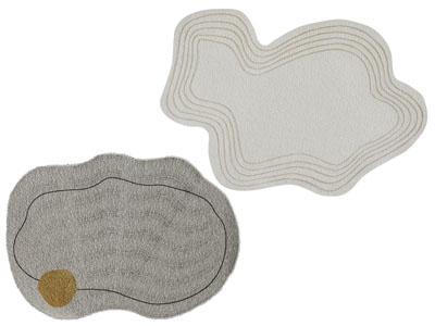 侘寂风异形地毯3d模型 侘寂风异形地毯