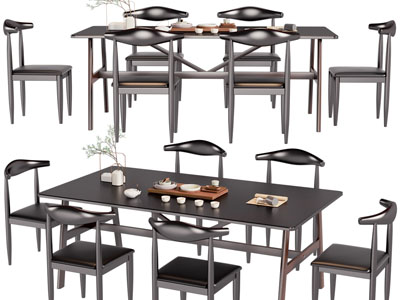 新中式茶桌椅组合