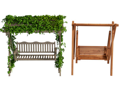 现代秋千架 花架秋千椅 吊椅