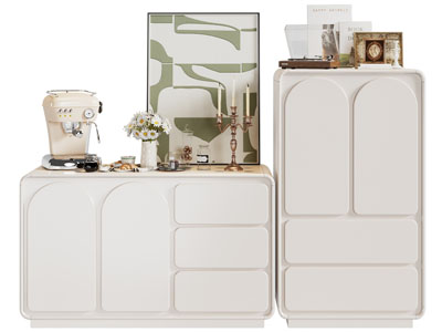 现代奶油风餐边柜 斗柜