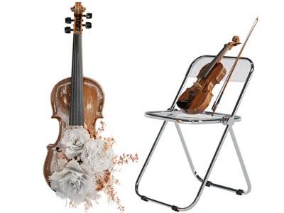 现代小提琴 大提琴3d模型 现代小提琴 大提琴