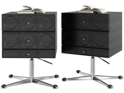 现代中古风 包豪斯实木带支架的床头柜