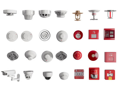 现代烟雾报警器 监控摄像头 自动喷水灭火系统消防设备3d模型 现代烟雾报警器 监控摄像头 自动喷水灭火系统消防设备