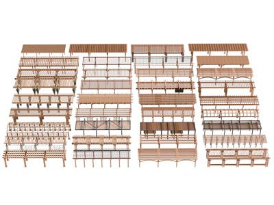 现代实木廊架 亭子