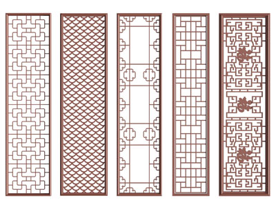 新中式窗格 镂花窗 隔断 花格