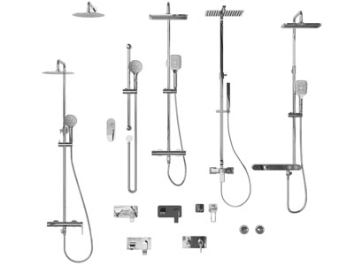 现代不锈钢淋浴花洒