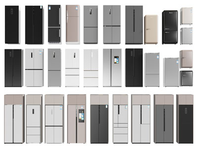 现代冰箱 厨房电器3d模型 现代冰箱 厨房电器