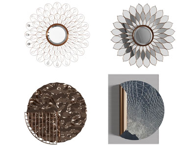 现代墙饰挂件 装饰镜子