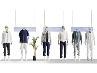 现代男装模特 服饰展示3d模型 现代男装模特 服饰展示