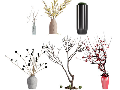 新中式陶艺花瓶花卉摆件